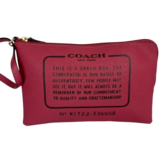 Coach Story Patch Clutch Wristlet Mauve Rosey Pink - Picture 2 of 10